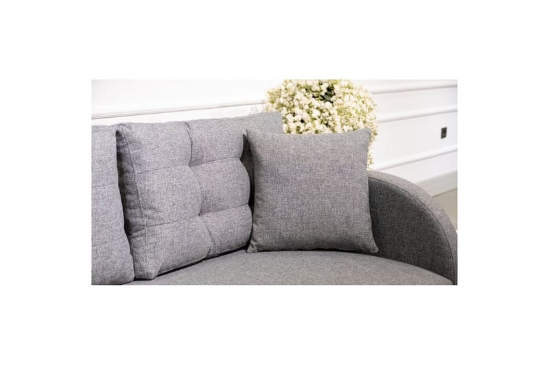Sufian 3-seters sofa med Divan - Mørkegrå - Møbler - Sofaer - Sofaer med sjeselong - 3 seters sofa med divan