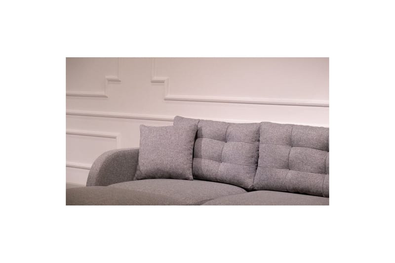 Sufian 3-seters sofa med Divan - Mørkegrå - Møbler - Sofaer - Sofaer med sjeselong - 3 seters sofa med divan