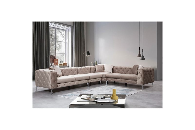 Sufian hjørnesofa 5-seter - Beige - Møbler - Sofaer - Hjørnesofaer