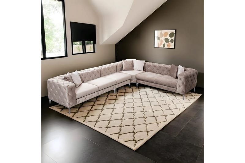 Sufian hjørnesofa 5-seter - Beige - Møbler - Sofaer - Hjørnesofaer