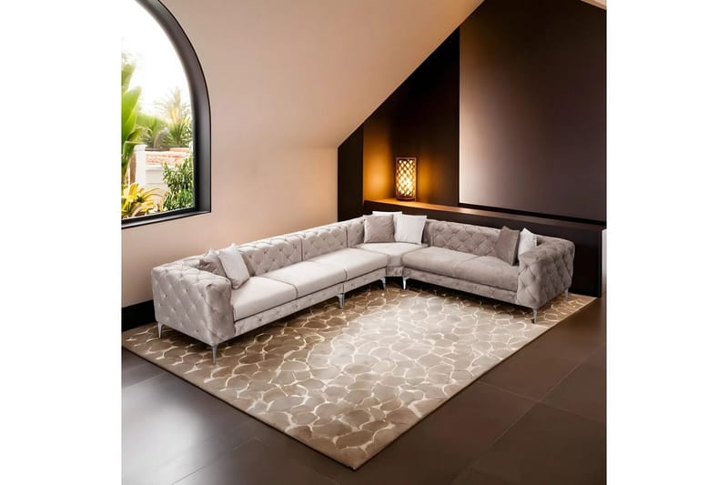 Sufian hjørnesofa 5-seter - Beige - Møbler - Sofaer - Hjørnesofaer