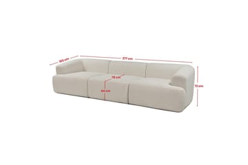 Sufian Sofa 4 Seter - Hvit - Møbler - Sofaer - 4 seter sofa