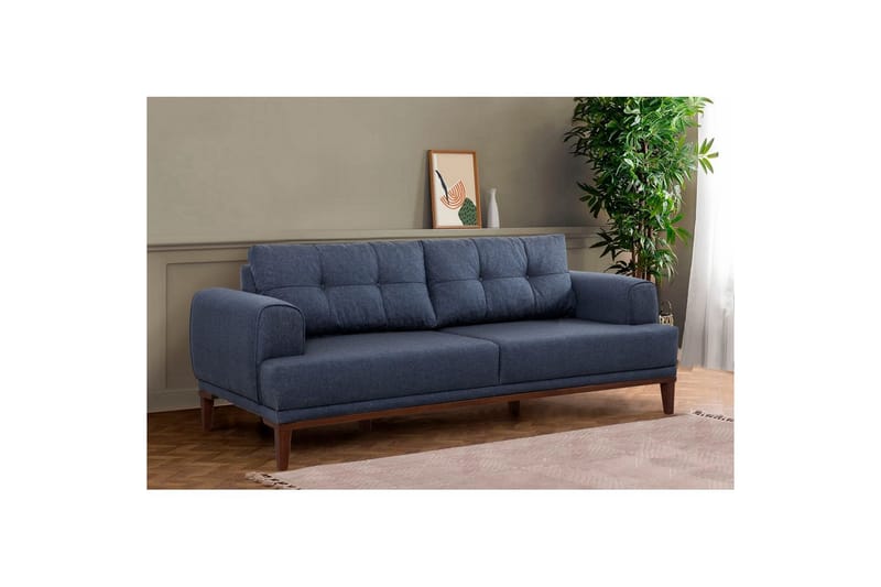 Sufian sofagruppe 2-seter - Brun/Mørkeblå - Møbler - Sofaer - Sofagrupper
