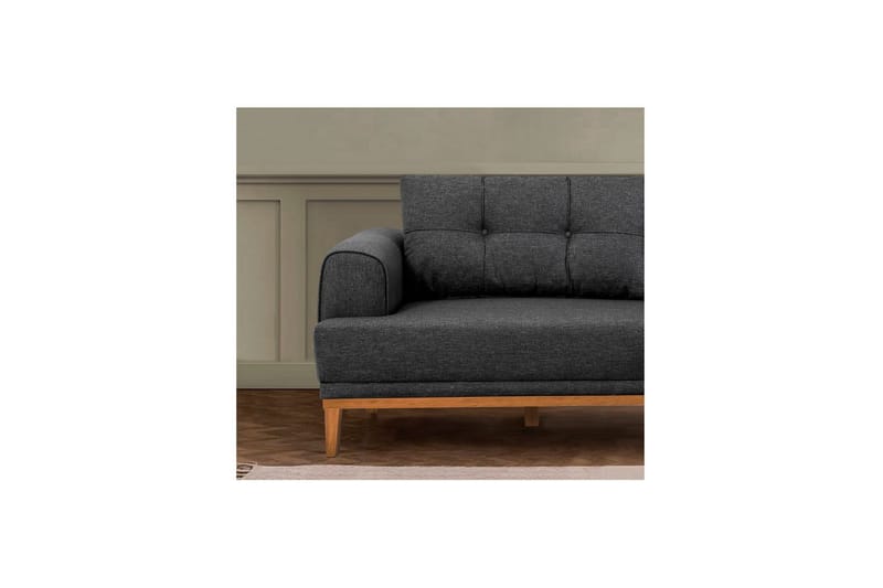 Sufian sofagruppe 2-seter - Mellomfarget tre/Antrasitt - Møbler - Sofaer - Sofagrupper