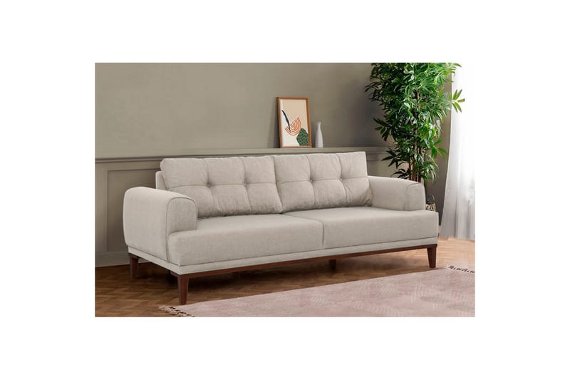 Sufian Sofasett 3-seter - Brun/Cremehvit - Møbler - Sofaer - Sofagrupper