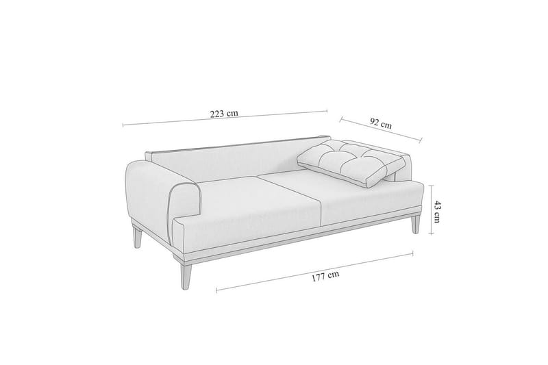 Sufian Sofasett 3-seter - Brun/Kullgrå - Møbler - Sofaer - Sofagrupper