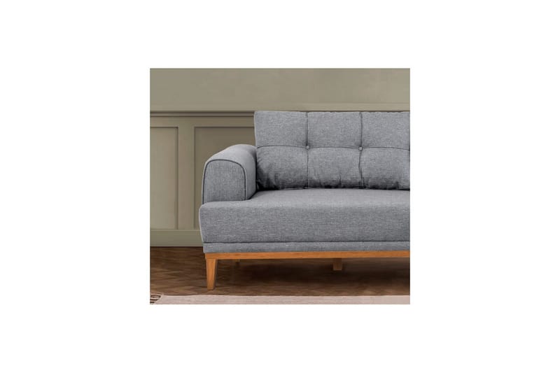 Sufian Sofasett 3-seter - Mellomfarget tre/Grå - Møbler - Sofaer - Sofagrupper