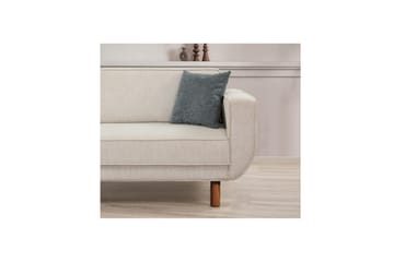 Sufian Sofasett 3-seter - Rødfarget tre/Cremehvit - Møbler - Sofaer - Sofagrupper