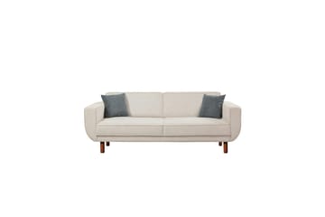 Sufian Sofasett 3-seter - Rødfarget tre/Cremehvit - Møbler - Sofaer - Sofagrupper