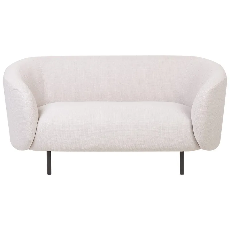 Svängd soffa Svart, Beige