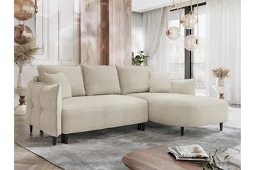 Sycylia Sofa med Divan 3-seter - Beige - Møbler - Sofaer - Sofaer med sjeselong - 3 seters sofa med divan