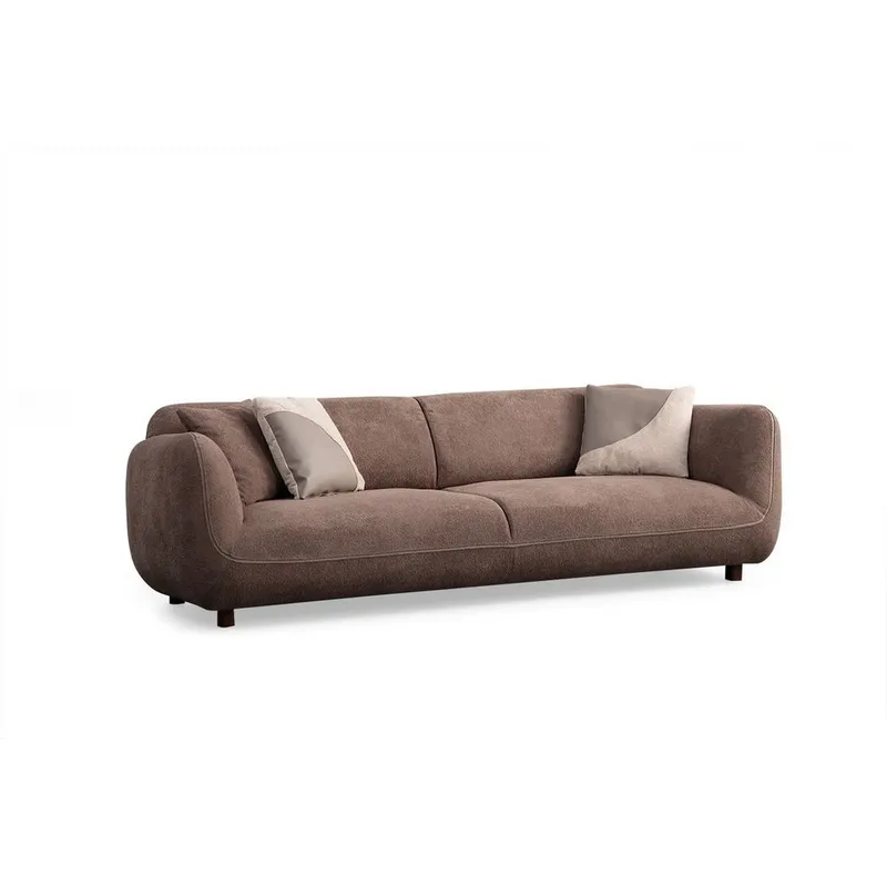 Talrosen 4-seter Buet Sofa 260 cm i Stoff, Brun