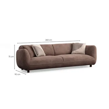Talrosen 4-seter Buet Sofa 260 cm i Stoff - Brun - Møbler - Sofaer - 4 seter sofa