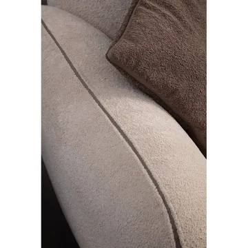 Talrosen Rund Modulsofa i Bouclé - Beige - Møbler - Sofaer - 4 seter sofa