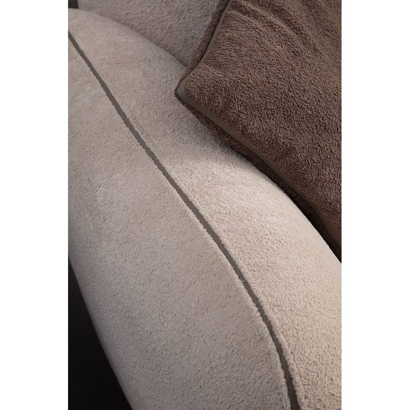 Talrosen Rund Modulsofa i Bouclé - Beige - Møbler - Sofaer - 4 seter sofa