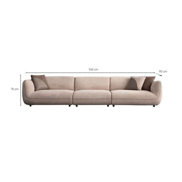 Talrosen Rund Modulsofa i Bouclé - Beige - Møbler - Sofaer - 4 seter sofa