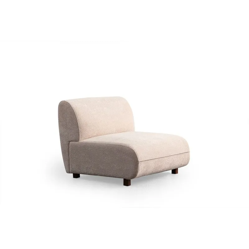 Talrosen Rund Modulsofa i Bouclé - Beige - Møbler - Sofaer - 4 seter sofa