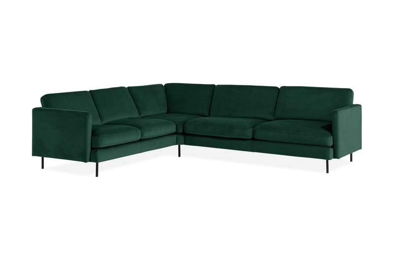 Teodin Hjørnesofa Fløyel - Grønn - Møbler - Sofaer - Fløyelssofaer