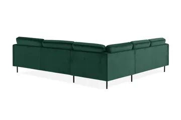 Teodin Hjørnesofa Fløyel - Grønn - Møbler - Sofaer - Fløyelssofaer