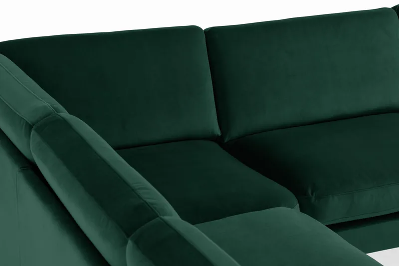 Teodin Hjørnesofa Fløyel - Grønn - Møbler - Sofaer - Fløyelssofaer