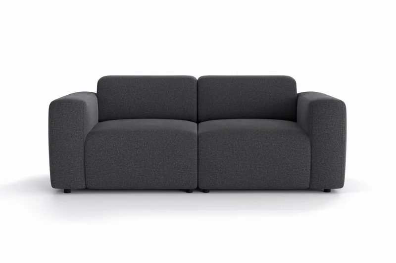 Torvasen 2-seters sofa i stoff, Svart