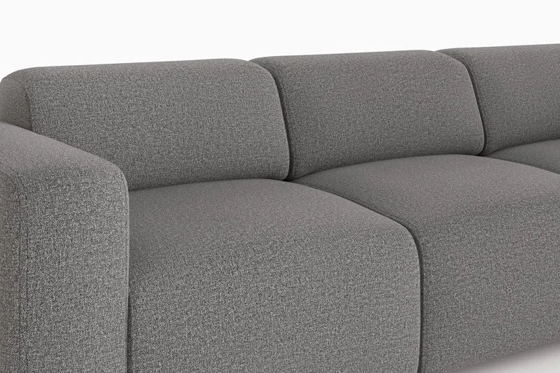 Torvasen 3-seters sofa i stoff - Grå - Møbler - Sofaer - 3 seter sofa