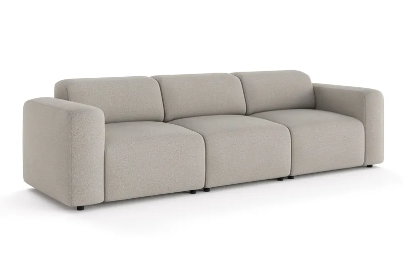 Torvasen 3-seters sofa i stoff - Lys grå - Møbler - Sofaer - 3 seter sofa