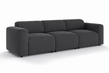 Torvasen 3-seters sofa i stoff - Svart - Møbler - Sofaer - 3 seter sofa