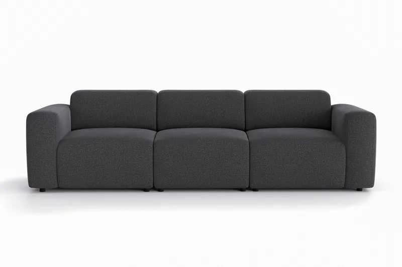 Torvasen 3-seters sofa i stoff, Svart