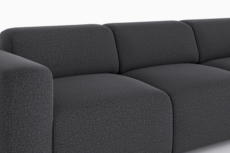 Torvasen 3-seters sofa i stoff - Svart - Møbler - Sofaer - 3 seter sofa