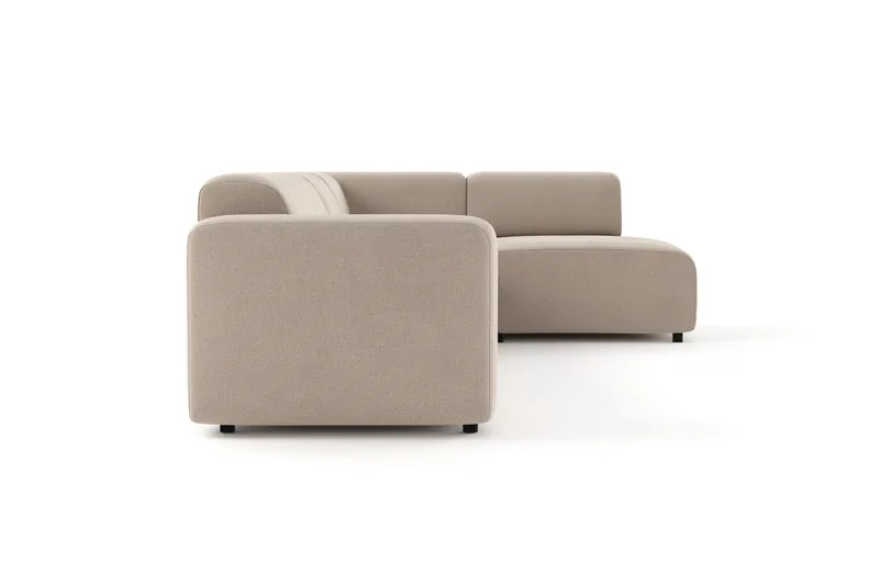 Torvasen 5-seters sofa med divan høyre i stoff - Beige - Møbler - Sofaer - Sofaer med sjeselong