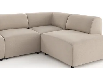 Torvasen 5-seters sofa med divan høyre i stoff - Beige - Møbler - Sofaer - Sofaer med sjeselong