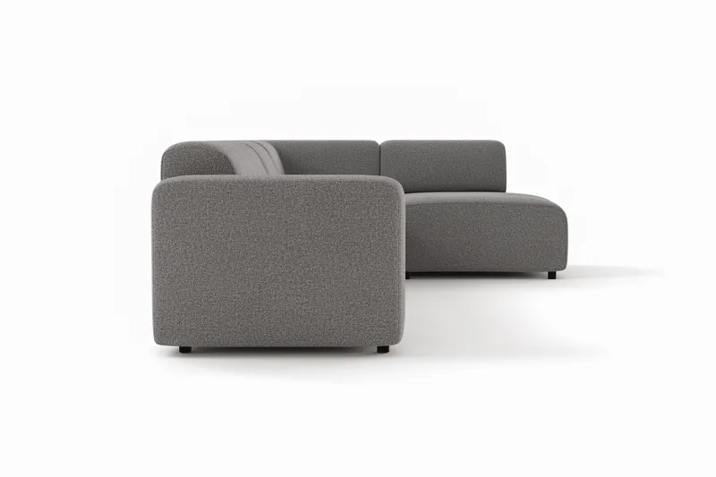 Torvasen 5-seters sofa med divan høyre i stoff - Grå - Møbler - Sofaer - Sofaer med sjeselong