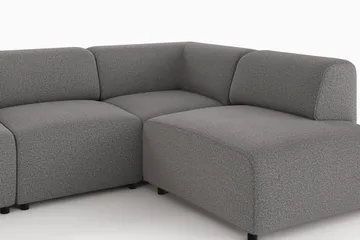 Torvasen 5-seters sofa med divan høyre i stoff - Grå - Møbler - Sofaer - Sofaer med sjeselong