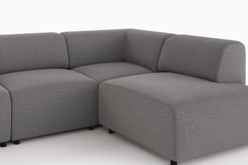 Torvasen 5-seters sofa med divan høyre i stoff - Grå - Møbler - Sofaer - Sofaer med sjeselong