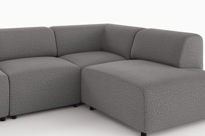 Torvasen 5-seters sofa med divan høyre i stoff - Grå - Møbler - Sofaer - Sofaer med sjeselong