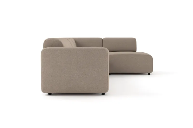 Torvasen 5-seters sofa med divan høyre i stoff - Greige - Møbler - Sofaer - Sofaer med sjeselong