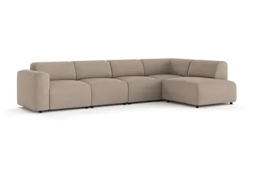 Torvasen 5-seters sofa med divan høyre i stoff - Greige - Møbler - Sofaer - Sofaer med sjeselong