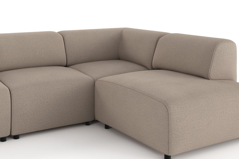 Torvasen 5-seters sofa med divan høyre i stoff - Greige - Møbler - Sofaer - Sofaer med sjeselong