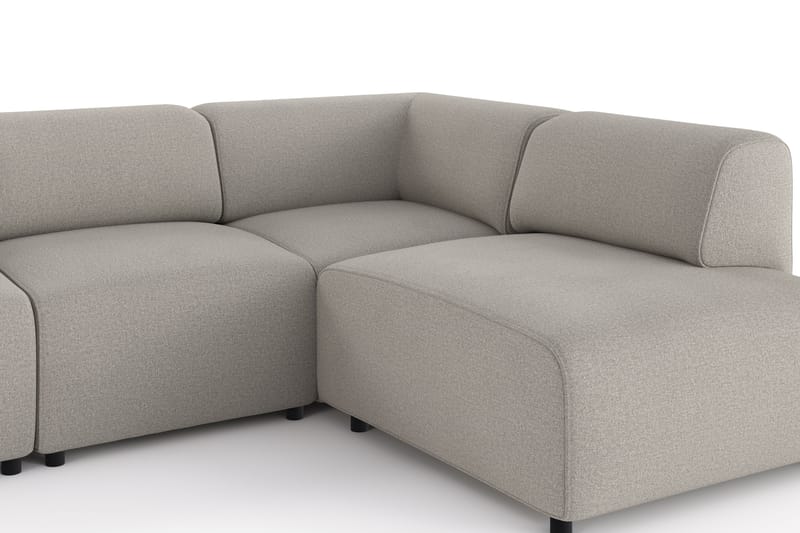 Torvasen 5-seters sofa med divan høyre i stoff - Lys grå - Møbler - Sofaer - Sofaer med sjeselong