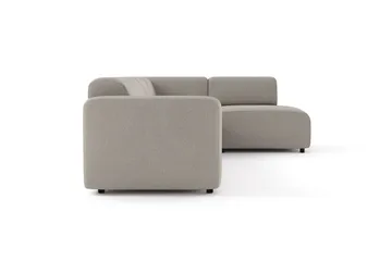 Torvasen 5-seters sofa med divan høyre i stoff - Lys grå - Møbler - Sofaer - Sofaer med sjeselong