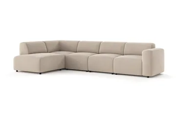 Torvasen 5-seters sofa med divan venstre i stoff - Beige - Møbler - Sofaer - Sofaer med sjeselong
