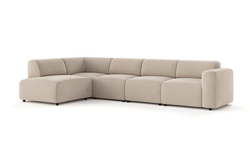 Torvasen 5-seters sofa med divan venstre i stoff - Beige - Møbler - Sofaer - Sofaer med sjeselong