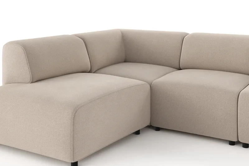 Torvasen 5-seters sofa med divan venstre i stoff - Beige - Møbler - Sofaer - Sofaer med sjeselong