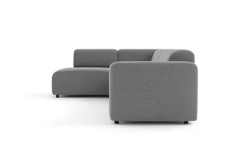 Torvasen 5-seters sofa med divan venstre i stoff - Grå - Møbler - Sofaer - Sofaer med sjeselong