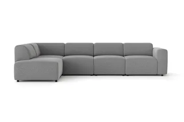 Torvasen 5-seters sofa med divan venstre i stoff