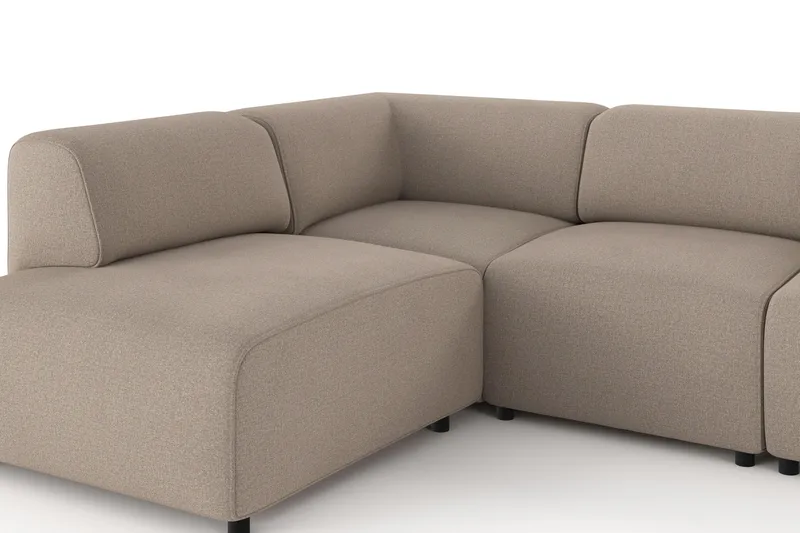 Torvasen 5-seters sofa med divan venstre i stoff - Greige - Møbler - Sofaer - Sofaer med sjeselong