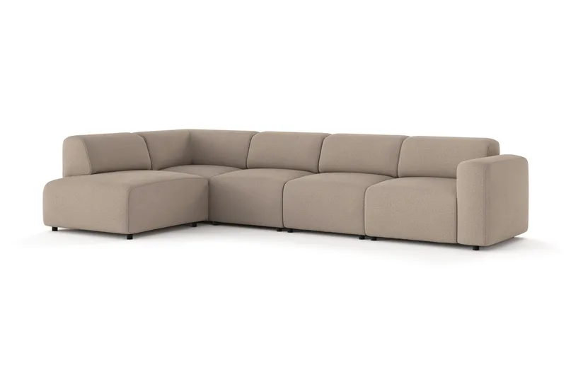 Torvasen 5-seters sofa med divan venstre i stoff - Greige - Møbler - Sofaer - Sofaer med sjeselong