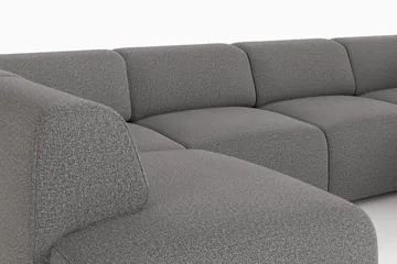 Torvasen 6-seters sofa med dobbeldivan i stoff - Grå - Møbler - Sofaer - U-sofa