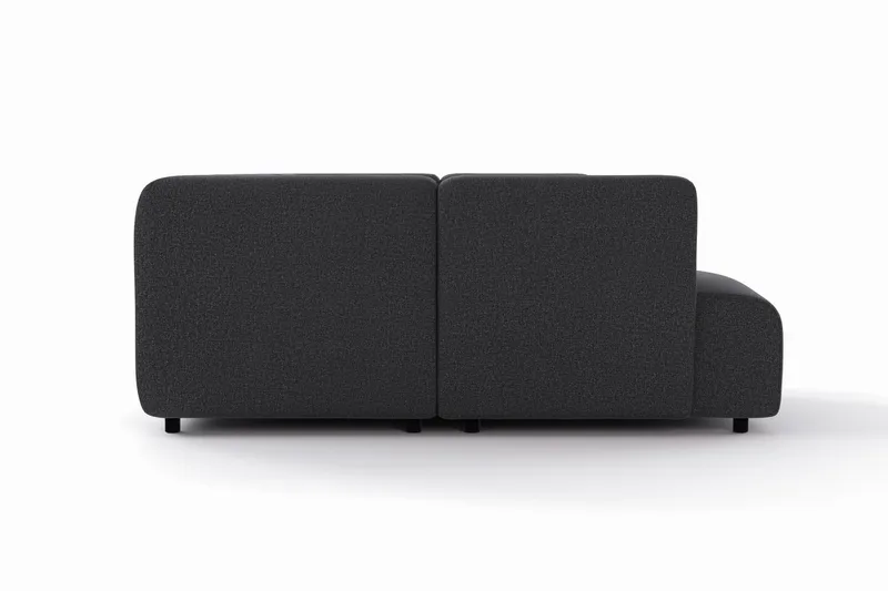 Torvasen 6-seters sofa med dobbeldivan i stoff - Svart - Møbler - Sofaer - U-sofa